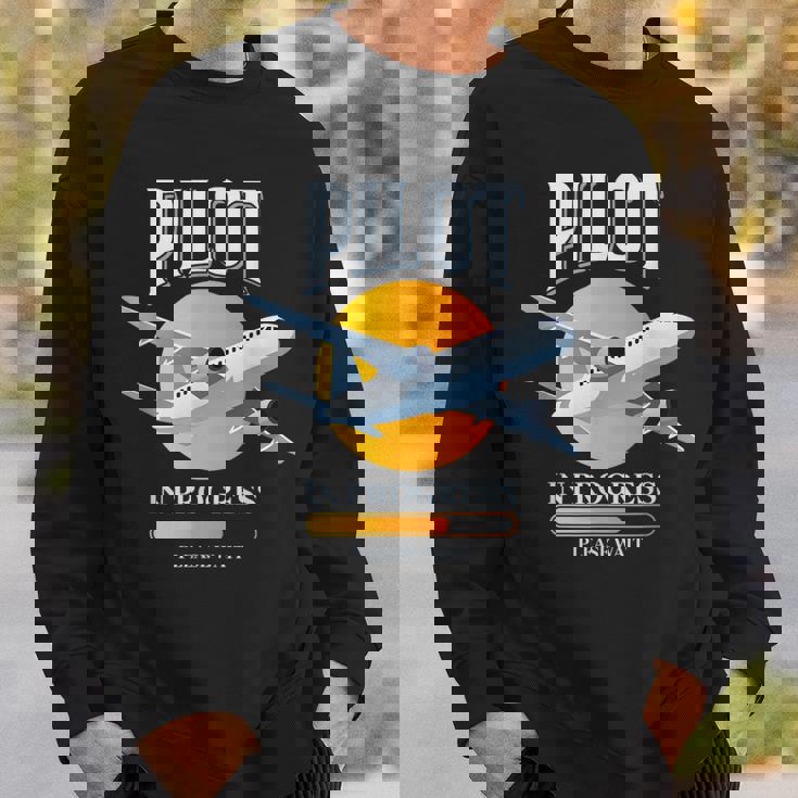 パイロット・イン・プログレス飛行機航空学校飛行機 スウェットシャツ 彼への贈り物