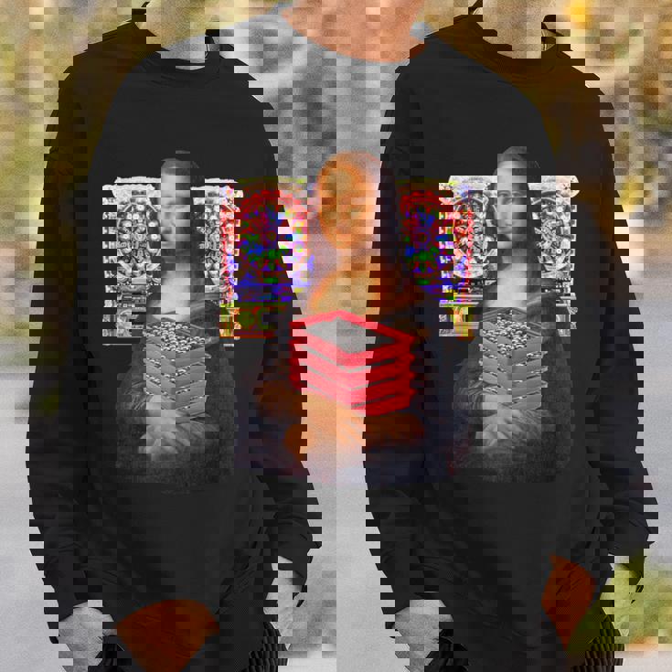 パチンカス 面白いtシャツ モナリザ パチンコ ギャンブル メンズ おもしろ 服 おもしろグッズ ネタ ウケ狙い 長袖tシャツ スウェットシャツ 彼への贈り物