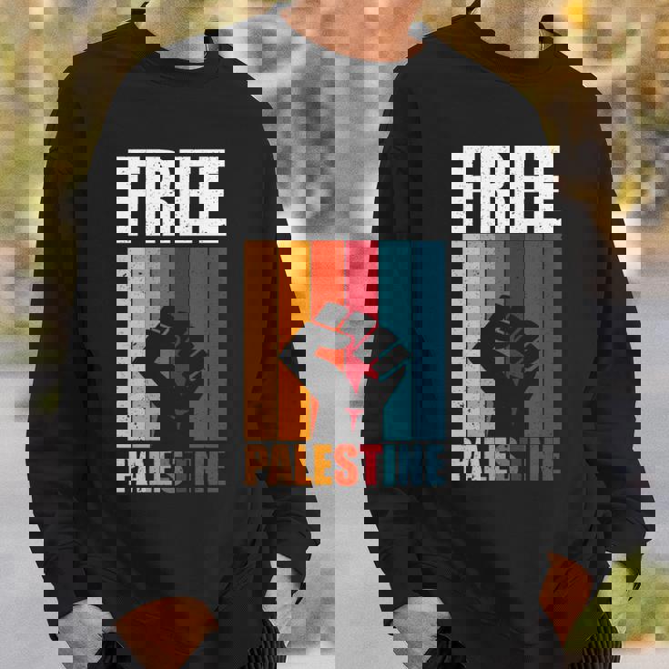 パレスチナ人のためのフリーパレスチナのレトロなビンテージデザイン 長袖tシャツ スウェットシャツ 彼への贈り物