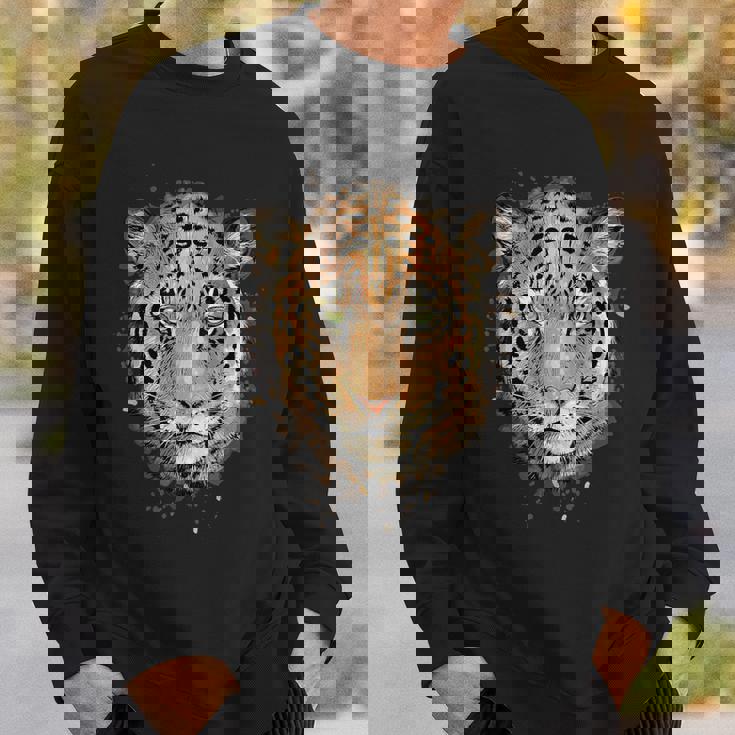 ヒョウ柄シャツ メンズ グラフィック レディース 動物愛好家 美的 スウェットシャツ 彼への贈り物