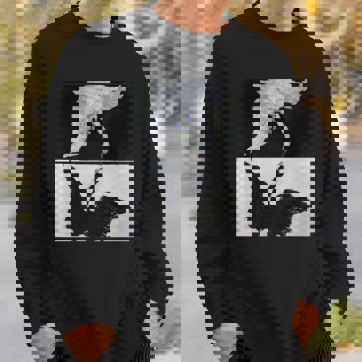 ヒルマ・アフ・クリント作「白鳥」1915年 長袖tシャツ スウェットシャツ 彼への贈り物