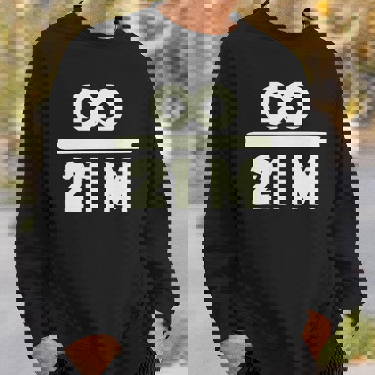 ビットコイン 2100万 マーケットキャップ 暗号通貨愛好家向け 長袖tシャツ スウェットシャツ 彼への贈り物