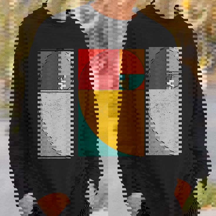 フィボナッチスパイラル幾何学アート スウェットシャツ 彼への贈り物