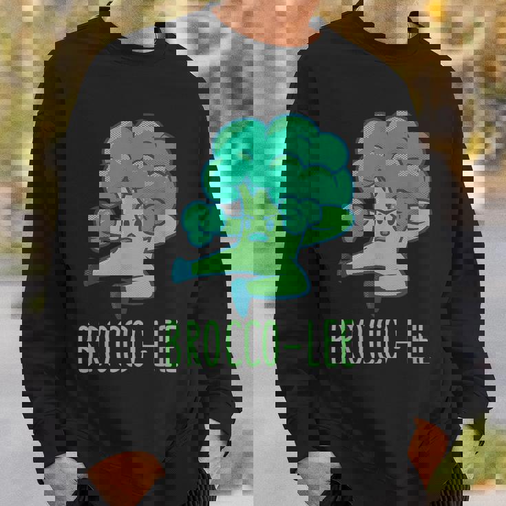 ブロッコリー 面白い空手カンフーブロッコリー野菜 スウェットシャツ 彼への贈り物