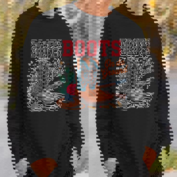 ブーツ オン グラウンド カウガール カウボーイ ウエスタン スウェットシャツ 彼への贈り物