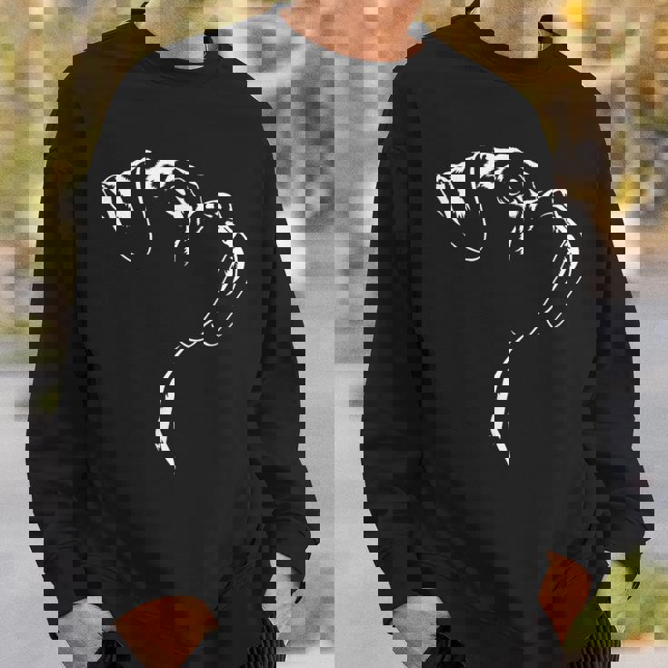 ボクサー ポートレート シルエット 犬 ドイツ ボクサー 犬 スウェットシャツ 彼への贈り物