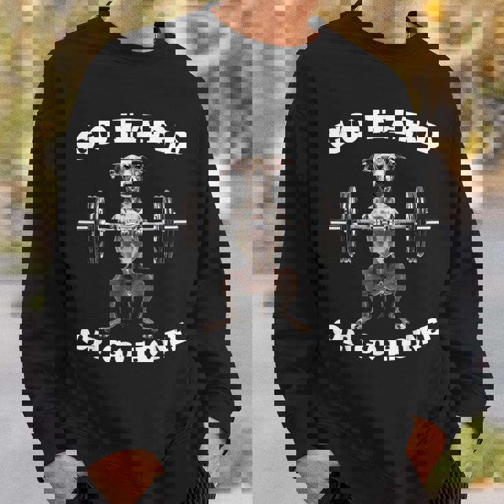 ポンピング ウェイトリフティング おもしろい イタリアングレイハウンド スウェットシャツ 彼への贈り物