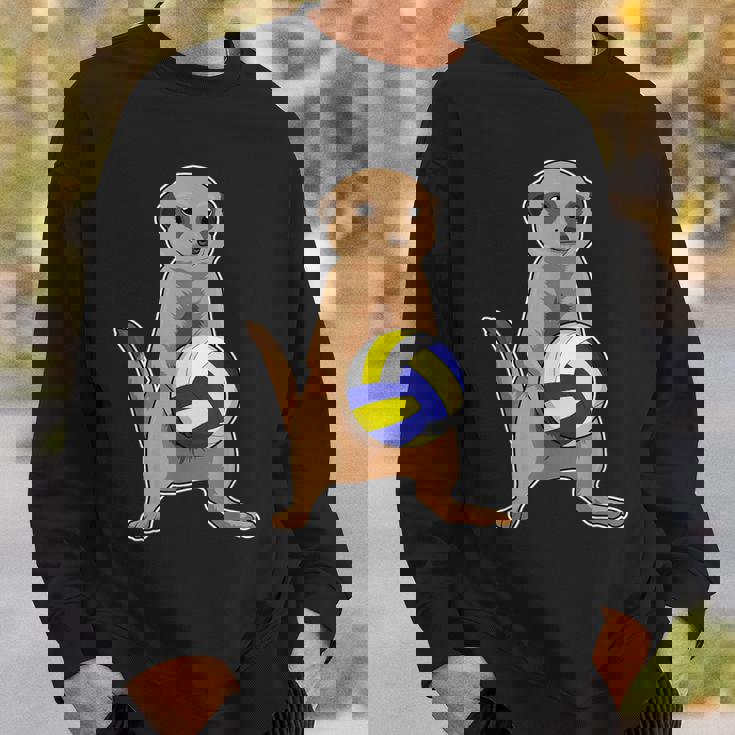 ミーアキャット バレーボール選手 バレーボール スポーツ スウェットシャツ 彼への贈り物