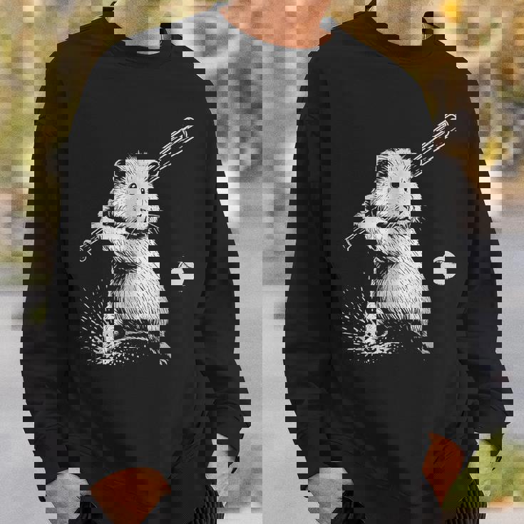 モルモット 野球 スポーツ ペット好き スウェットシャツ 彼への贈り物