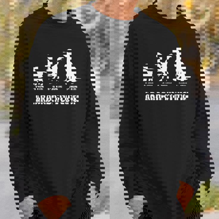 ラブラドールレトリバー エボリューションデザイン ラブラドールオーナー向け 長袖tシャツ スウェットシャツ 彼への贈り物