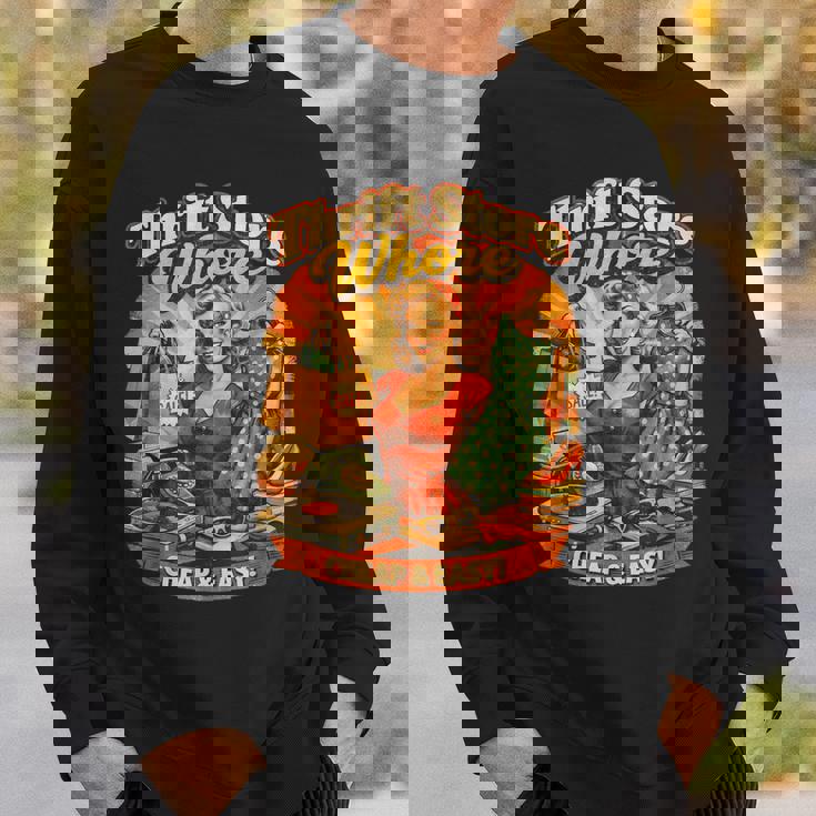 リサイクル ストア 売春婦 レトロ 笑顔 ショッピング ヴィンテージ スウェットシャツ 彼への贈り物