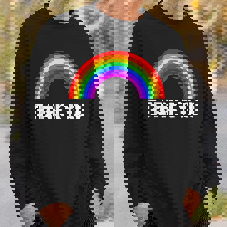 レインボー Thank You スウェットシャツ 彼への贈り物