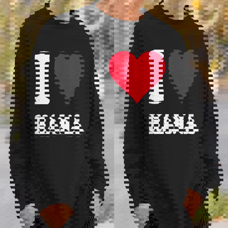 レッドハート I Love Hana スウェットシャツ 彼への贈り物