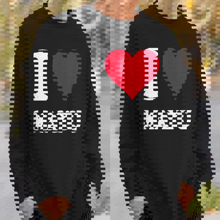 レッドハート I Love Mayu スウェットシャツ 彼への贈り物