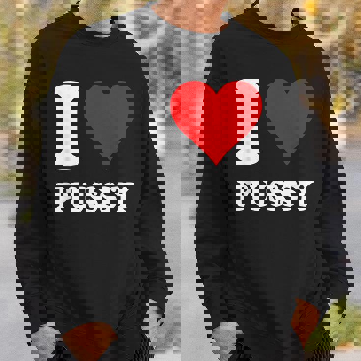 レッドハート I Love Pussy スウェットシャツ 彼への贈り物