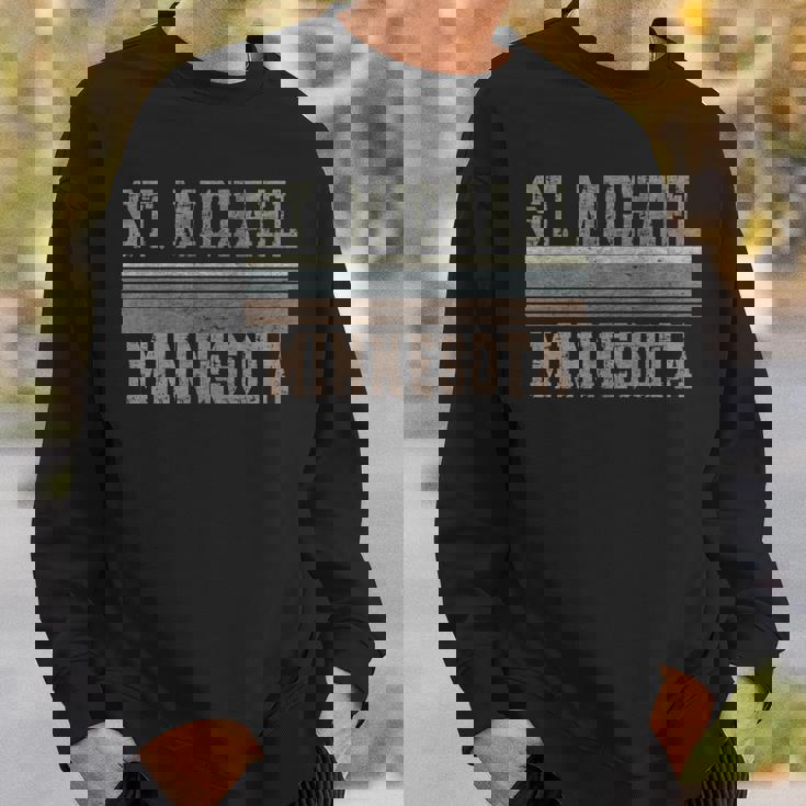レトロ セントマイケル ミネソタ 長袖tシャツ スウェットシャツ 彼への贈り物