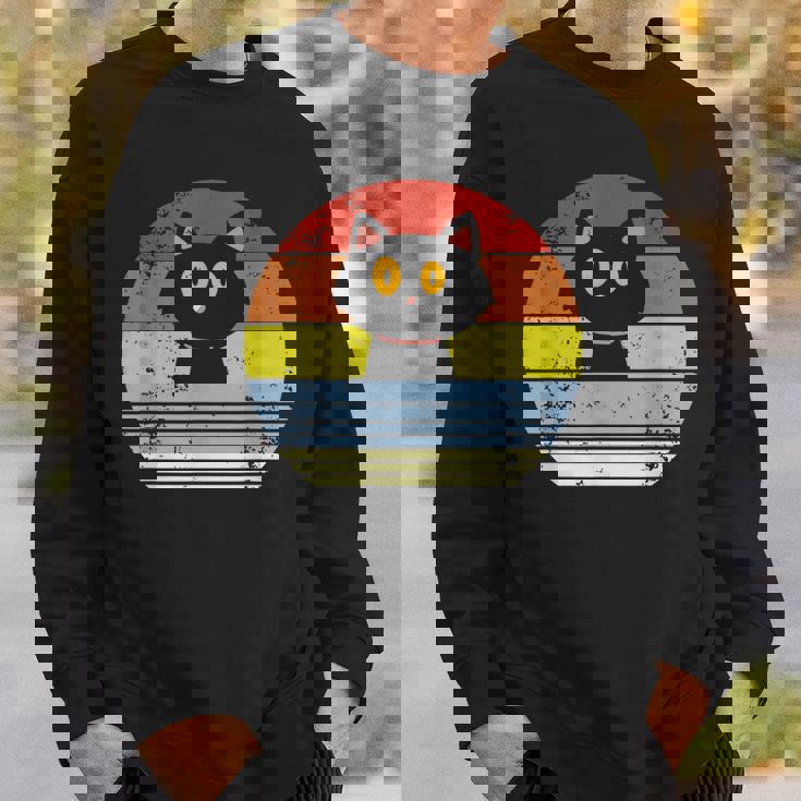 レトロ 猫 ヴィンテージ かわいい 子猫 ニャー キティ キティ スウェットシャツ 彼への贈り物