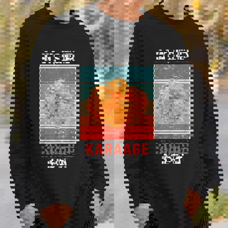 レトロ 食べる 寝る からあげ リピート ヴィンテージ からあげ フード好き スウェットシャツ 彼への贈り物