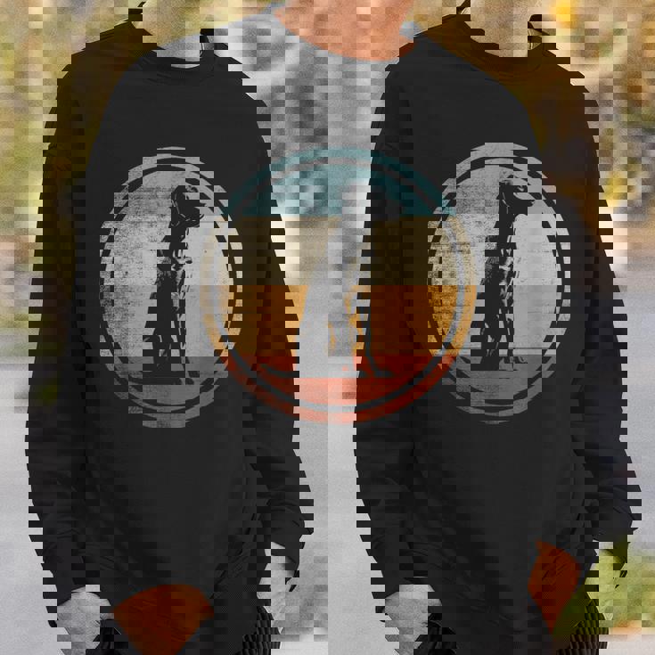 レトロなビンテージ デザインのワイマラナー犬 スウェットシャツ 彼への贈り物