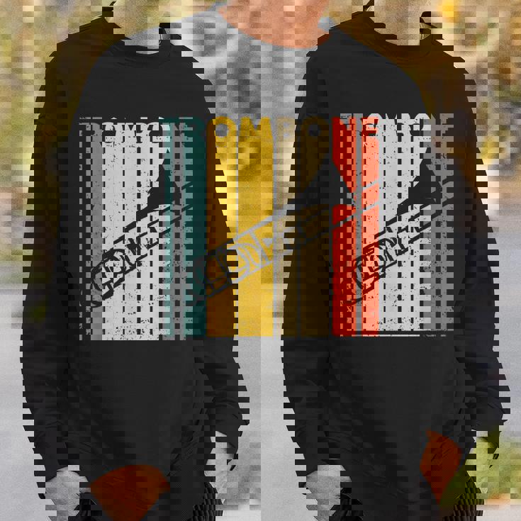 レトロトロンボーン I マーチングバンド I 吹奏楽部 I トロンボーン スウェットシャツ 彼への贈り物