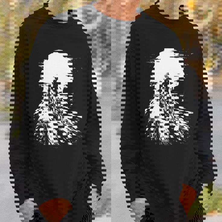 レーシング・サイクリスト、バイカー・サイクリズムを描く 長袖tシャツ スウェットシャツ 彼への贈り物