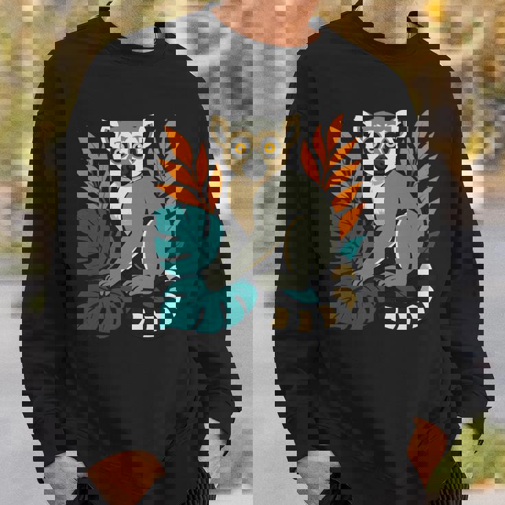 ワオキツネザル 長袖tシャツ スウェットシャツ 彼への贈り物