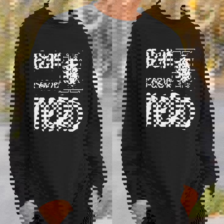 ヴィンテージ NERDファレル Brain Is Forever Nerd ギフトアイデア スウェットシャツ 彼への贈り物