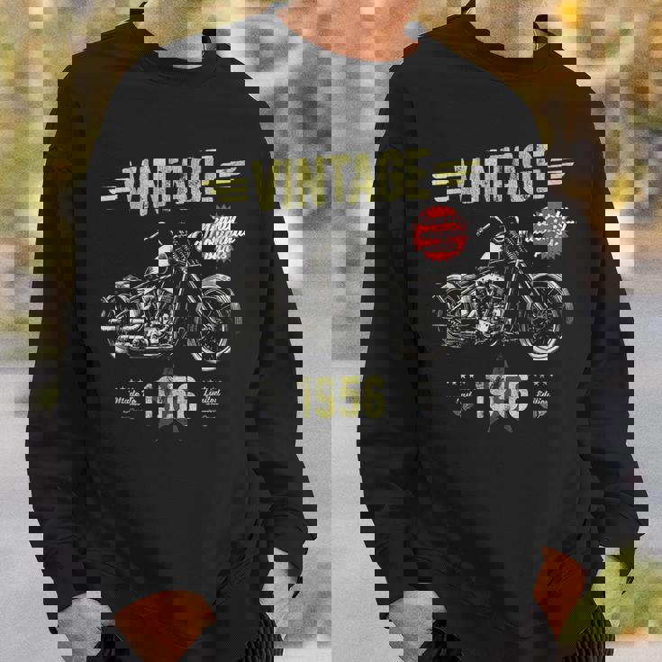 ヴィンテージ クラシック 誕生 1956 70歳の誕生日 レトロ バイク スウェットシャツ 彼への贈り物