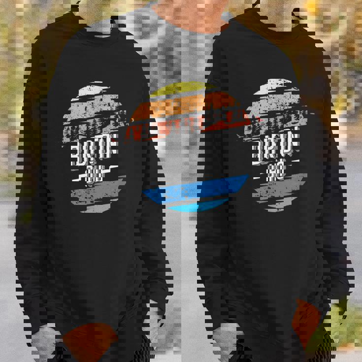 ヴィンテージ バートン オハイオ州サンセットお土産プリント スウェットシャツ 彼への贈り物