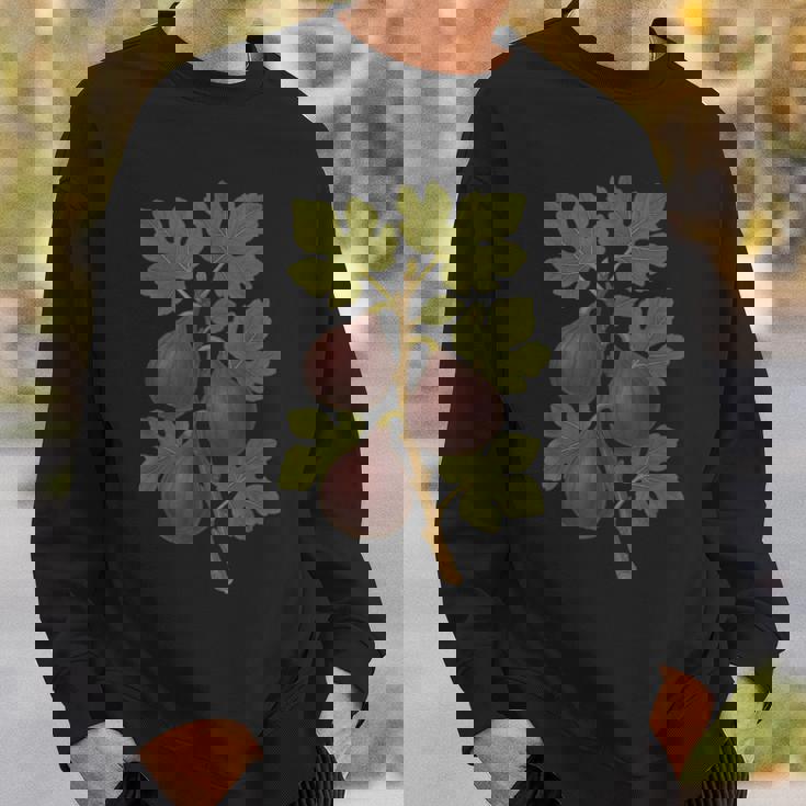 ヴィンテージ ボタニカル イチジク 自然 フルーツ アートプリント スウェットシャツ 彼への贈り物