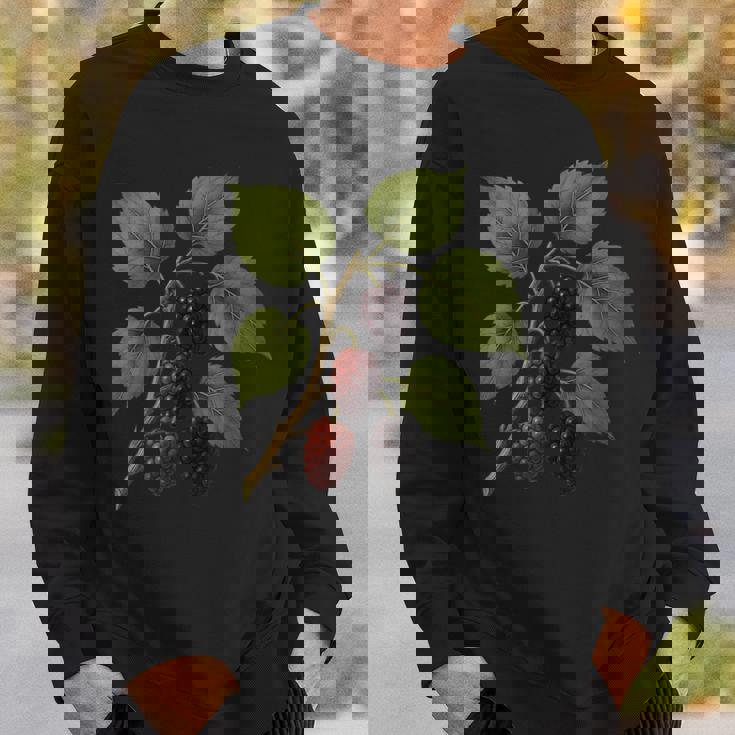 ヴィンテージ ボタニカル 桑 自然 フルーツ アートプリント スウェットシャツ 彼への贈り物