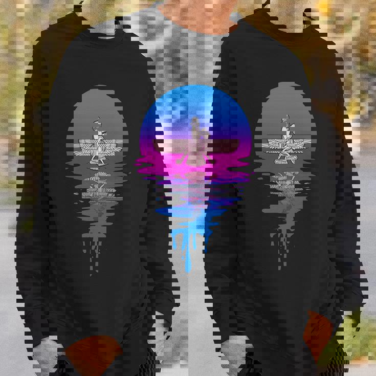 ヴィンテージ レトロ 夕日 アヌンナキ 長袖tシャツ スウェットシャツ 彼への贈り物