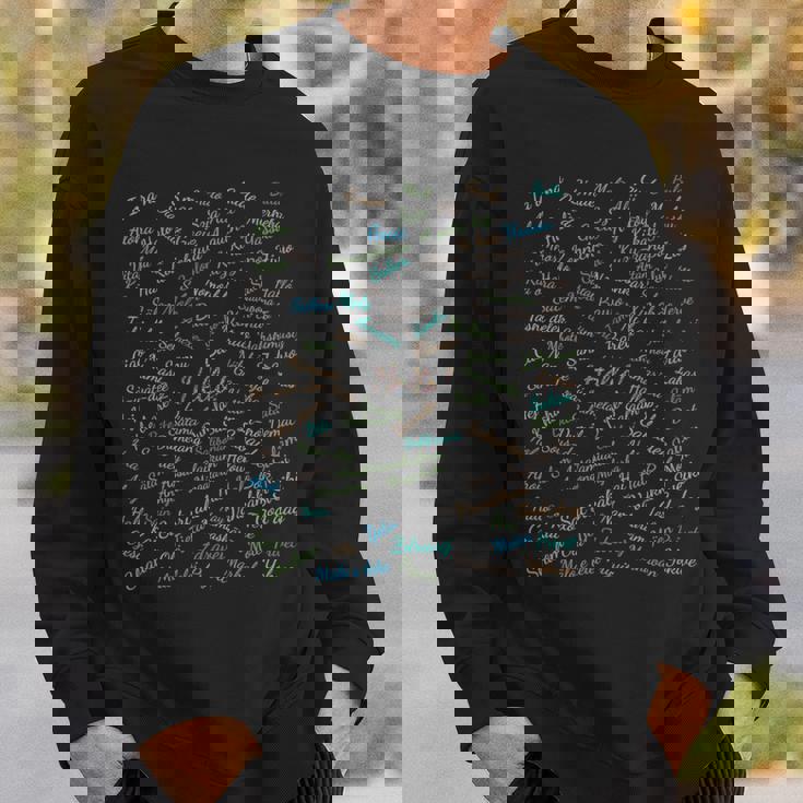 世界の100言語でこんにちは、国際連合 長袖tシャツ スウェットシャツ 彼への贈り物