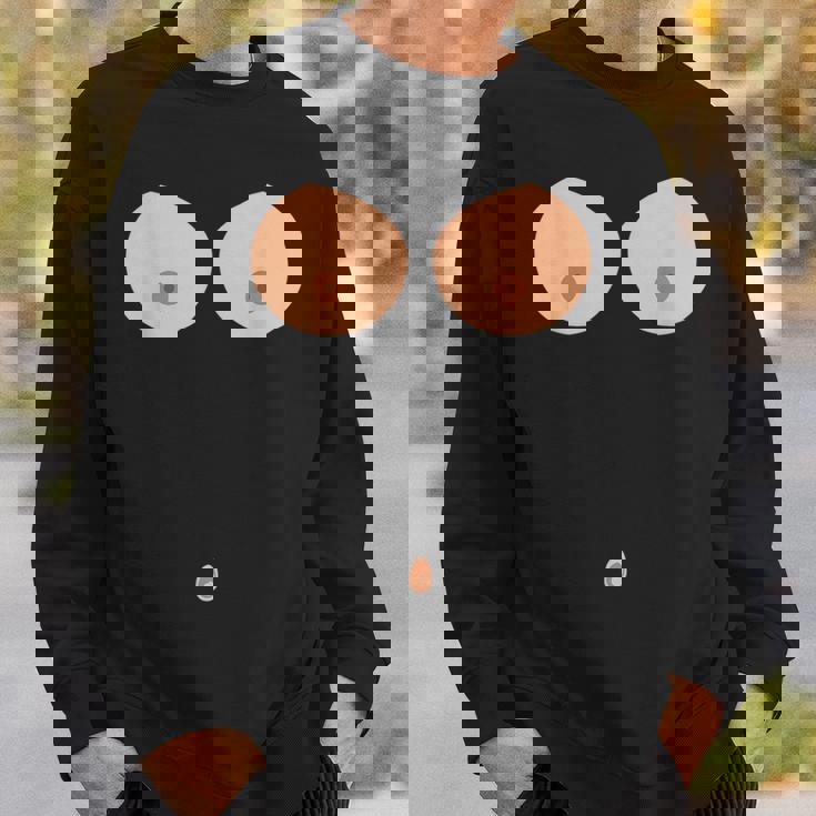 乳首おへそボタン おっぱい 面白いコスチューム スウェットシャツ 彼への贈り物