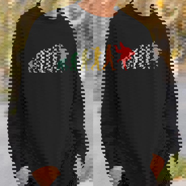 人類の進化 エボリューション 道場 柔道好き 趣味 古武道 柔道家 柔道部 レトロ おもしろ 柔道 スウェットシャツ 彼への贈り物