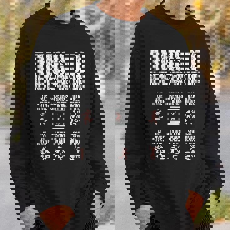 余暇にすること愛妻が大好き スウェットシャツ 彼への贈り物