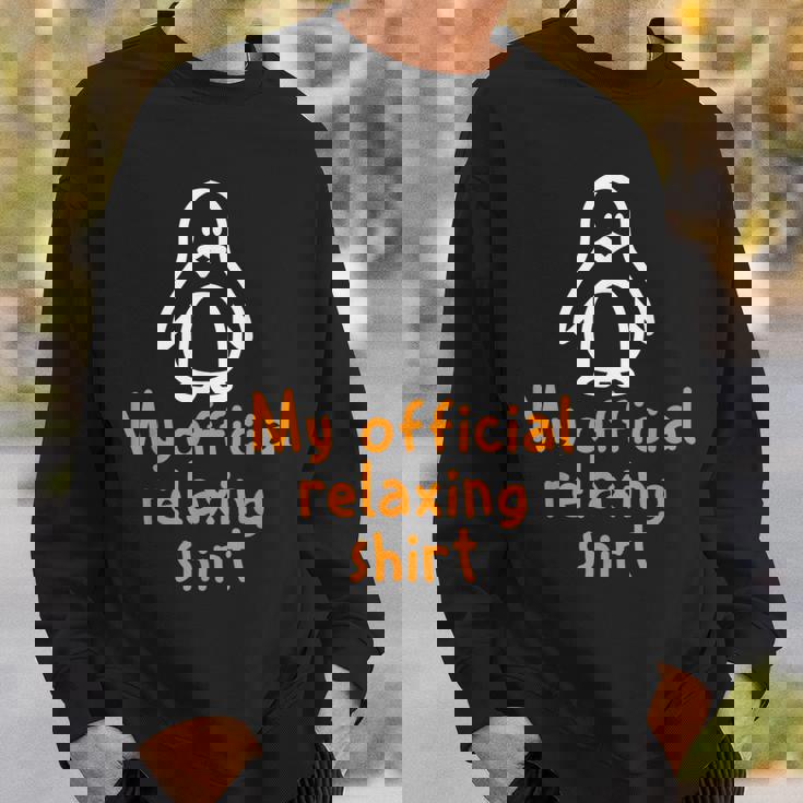 公式ペンギンリラックスタイムジョークミニマル癒し スウェットシャツ 彼への贈り物