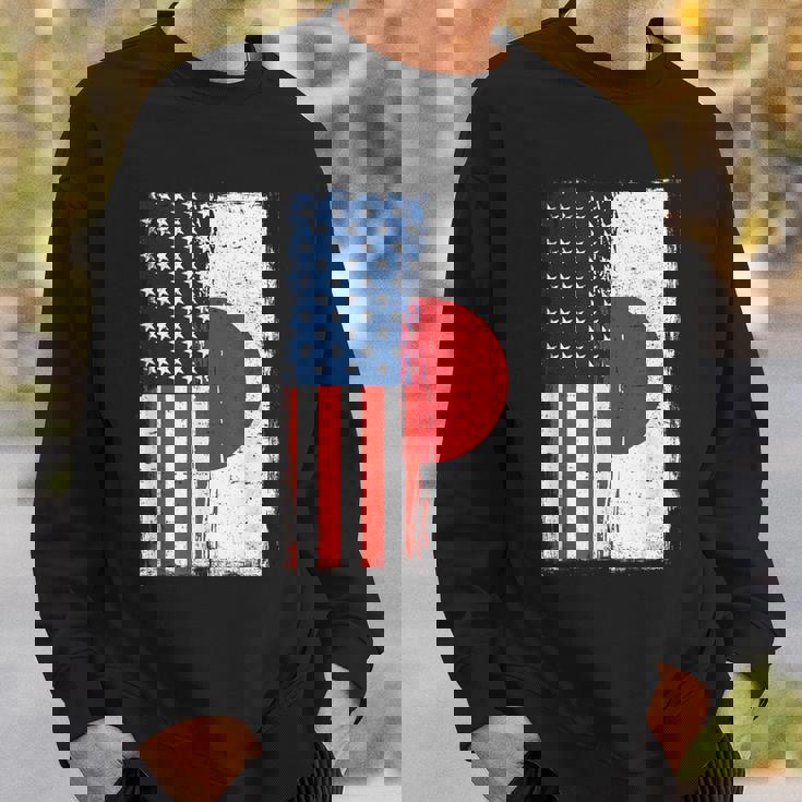 半日半 アメリカ国旗 日米ルーツ スウェットシャツ 彼への贈り物