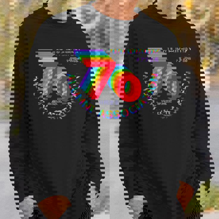 古希 同窓会 70歳 アラ古希 70歳誕生日 古希祝い 長寿 七色 70古希の集まり レインボーカラー 虹色 スウェットシャツ 彼への贈り物