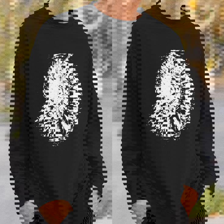 古生物学 アンモナイトプリント、古生物学者 化石アンモナイト スウェットシャツ 彼への贈り物