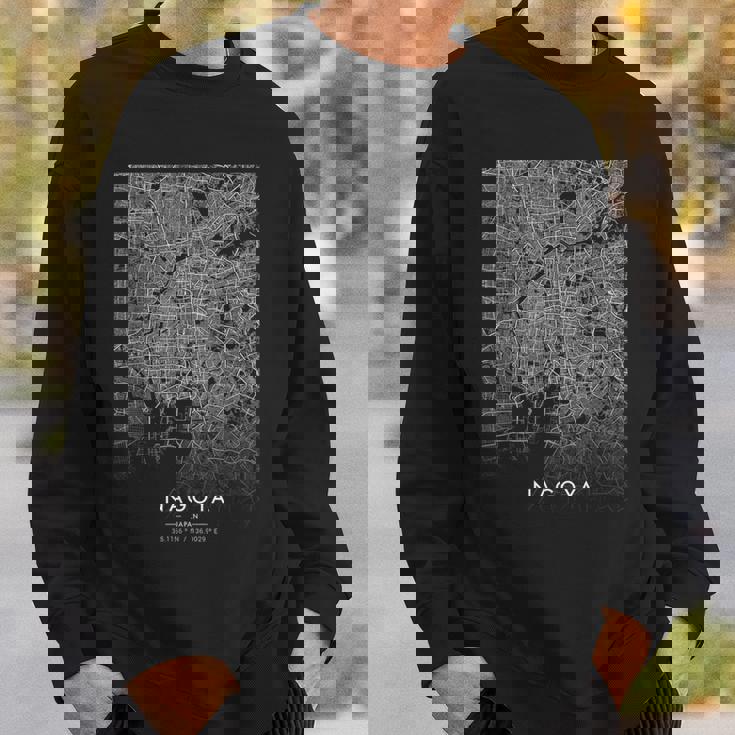 名古屋ジャパン おもしろ街のコーディネイト スカイライン 街地図 スウェットシャツ 彼への贈り物