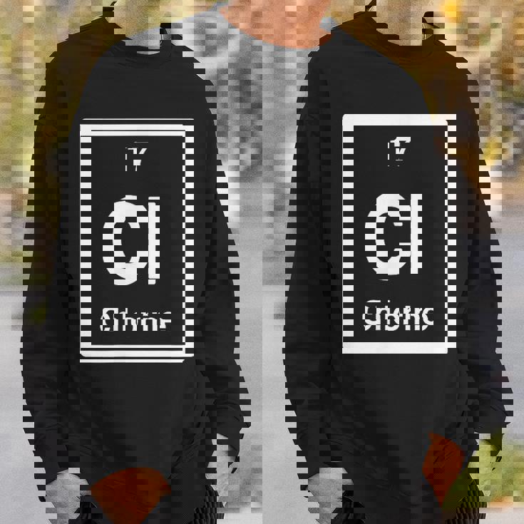 塩素 Cl 元素周期表 サイエンスギフト スウェットシャツ 彼への贈り物