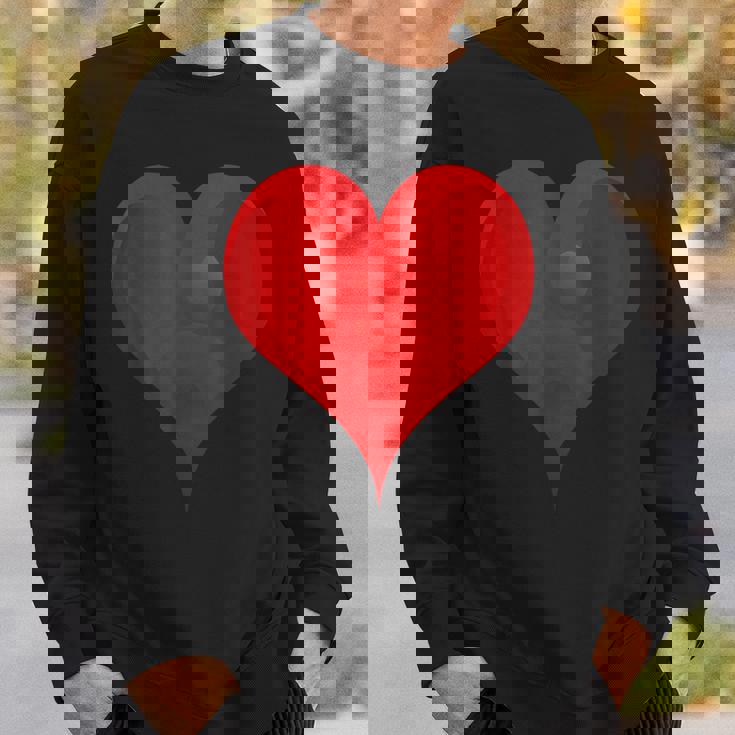 大きな赤いハート スウェットシャツ 彼への贈り物