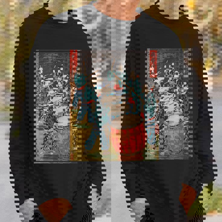 太鼓 太鼓 日本文化 日本 太鼓 音楽 楽器 スウェットシャツ 彼への贈り物