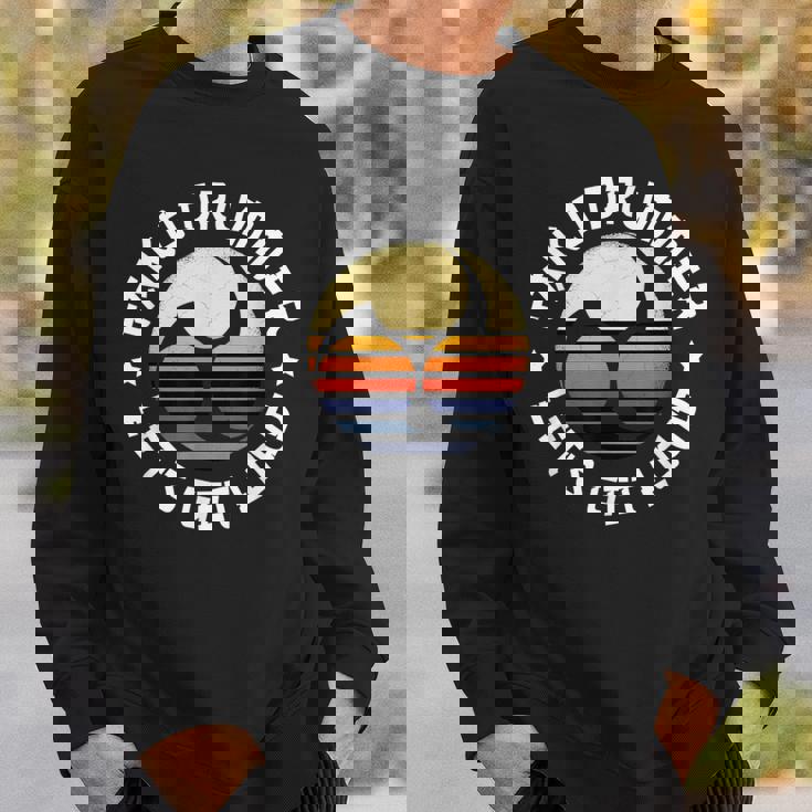 太鼓みつどもえレトロな夕焼け練習用太鼓愛好家へのプレゼント Taiko スウェットシャツ 彼への贈り物