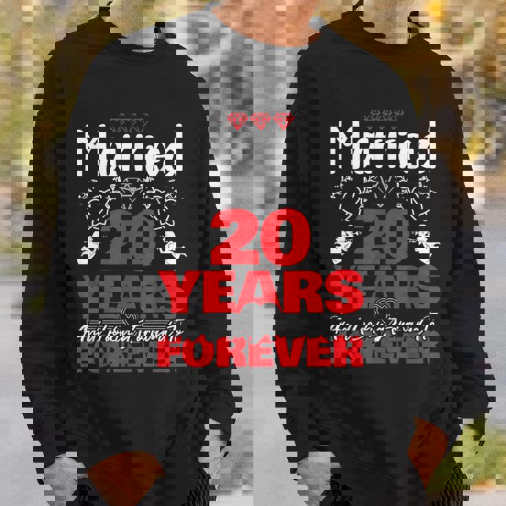 夫、妻へのギフト 結婚20年前 結婚記念日 スウェットシャツ 彼への贈り物