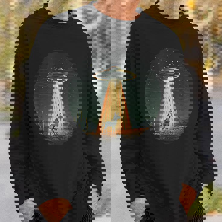 宇宙宇宙人のためにufoに誘拐された宇宙好きのロバ スウェットシャツ 彼への贈り物