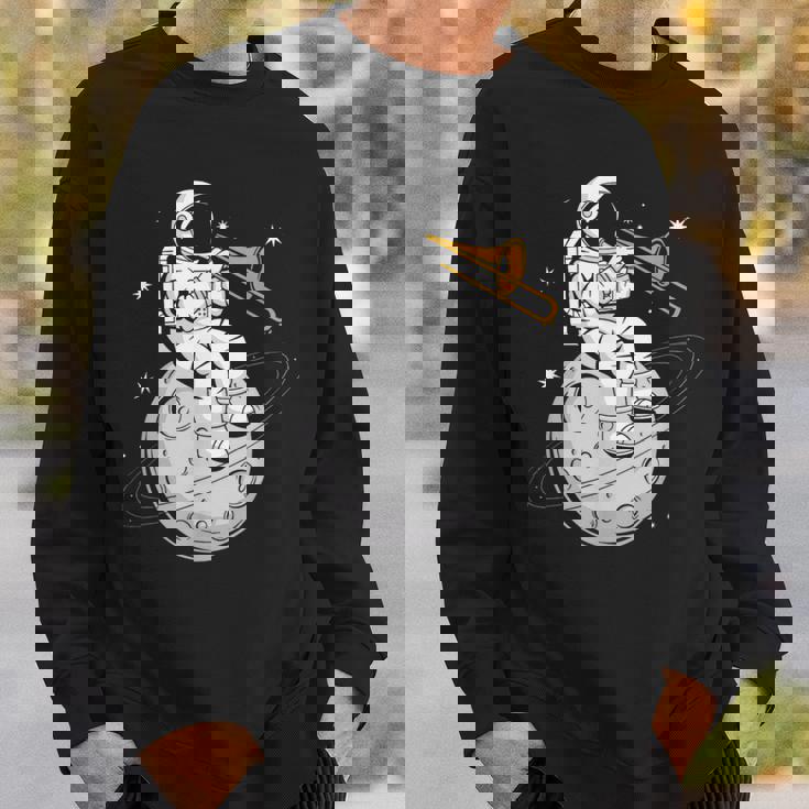 宇宙飛行士 演奏 トロンボーン 楽器 プレーヤー トロンボニス スウェットシャツ 彼への贈り物