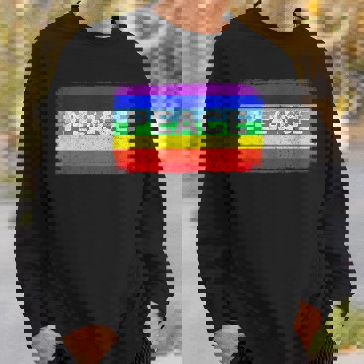 平和 シンボル 国旗 色 戦争反対 虹 Peace No Warintage スウェットシャツ 彼への贈り物