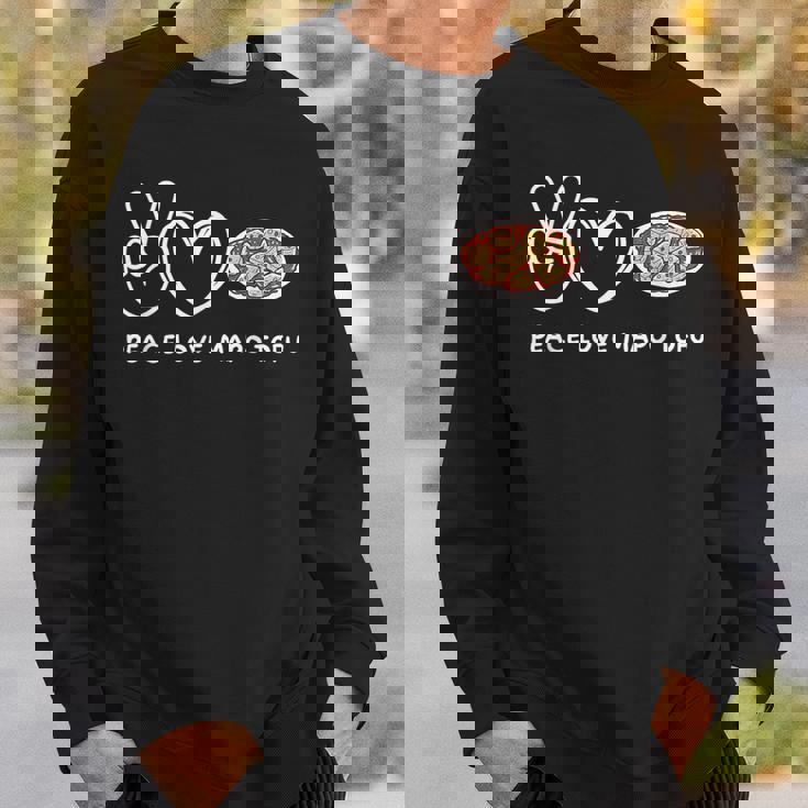 平和 愛 麻婆豆腐 レトロ 麻婆豆腐好き 食べ物好き スウェットシャツ 彼への贈り物